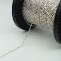 925 Sterling Silver 3mm Wide Cable Chain Necklace Men for Women Bracelet Making Fashion Jewelry