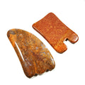 Huiying Buy in Bulk Spiky Mookaite jasper Guasha Board Spiky Guastone Beauty Equipment