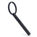 Black Long Cuboid Key Ring Accessory Rectangle Stripe Keychain Cube Key Chain Tag Metal Silver Solid Stainless Steel Keyring