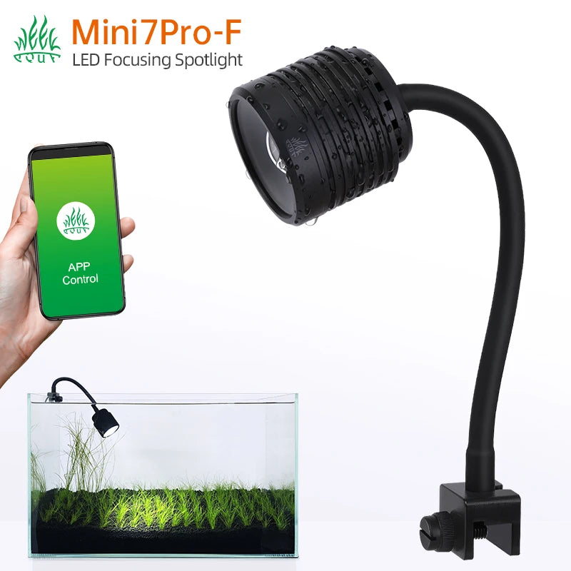 Week Aqua Mini7Pro Cob Aquarium Led 2700k 4000k 6500k Focusing Spotlight Smart Aquarium Light for Fish tank Aqwarium Lights