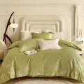 Wholesale Cotton king Size Green Bed Sheet 2m/2.3m Duvet Cover Embroidery Bedding Set