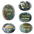 Fast Delivery Natural Fancy Jasper Oval Spiritual Gemstones Hand Carved Engraving Birthday Gifts