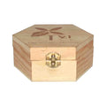 Small Hexagonal Wooden  Tea  Storage Box Handmade Wooden Jewelry Necklaces Earrings Tea Box  for Sundries