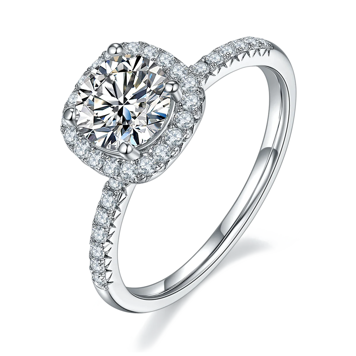 Bulk Wholesale Claw Setting 1 Carat Real Moissanite Ring Round for Engagement