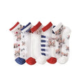 Fashion Cute Transparent Breathable Thin No Show Socks Summer Short Animal Cat Ankle Socks for Women