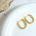 Drop Shipping Jewelry Pvd 18k Gold Plated Dainty Huggie Earring Stainless Steel Jewelry Wholesale Tarnish Free Gold Jewelry