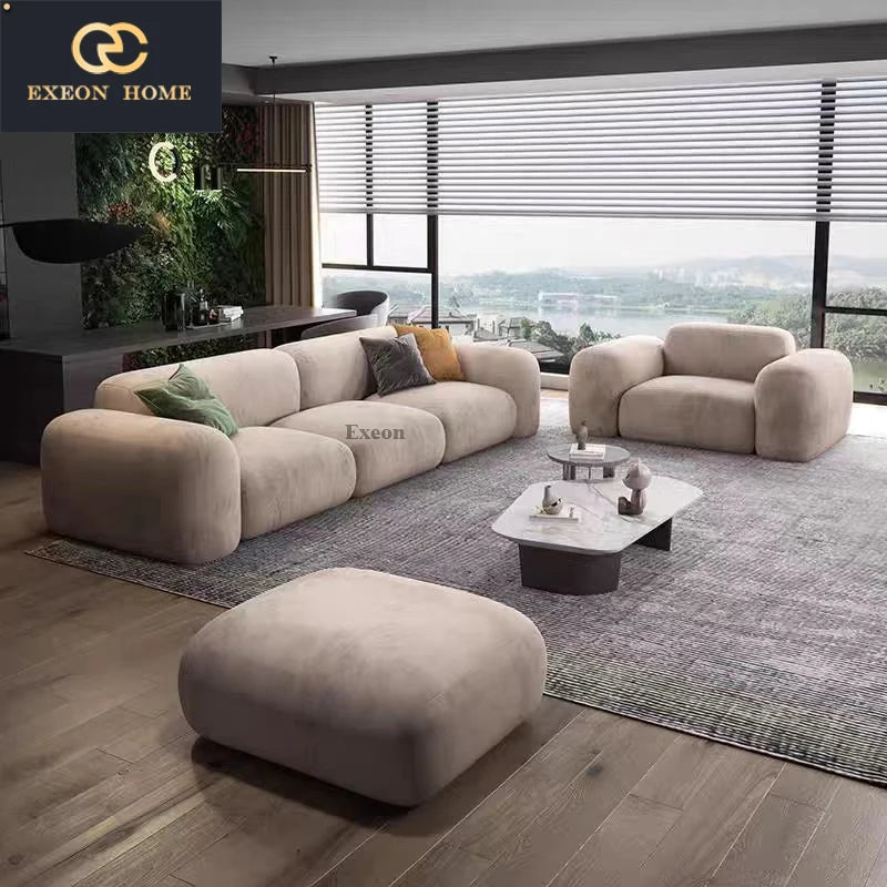 The New Modern Minimalist Living Room Corner Light Luxury Fabric Sofa Home-Style Designer Sofa