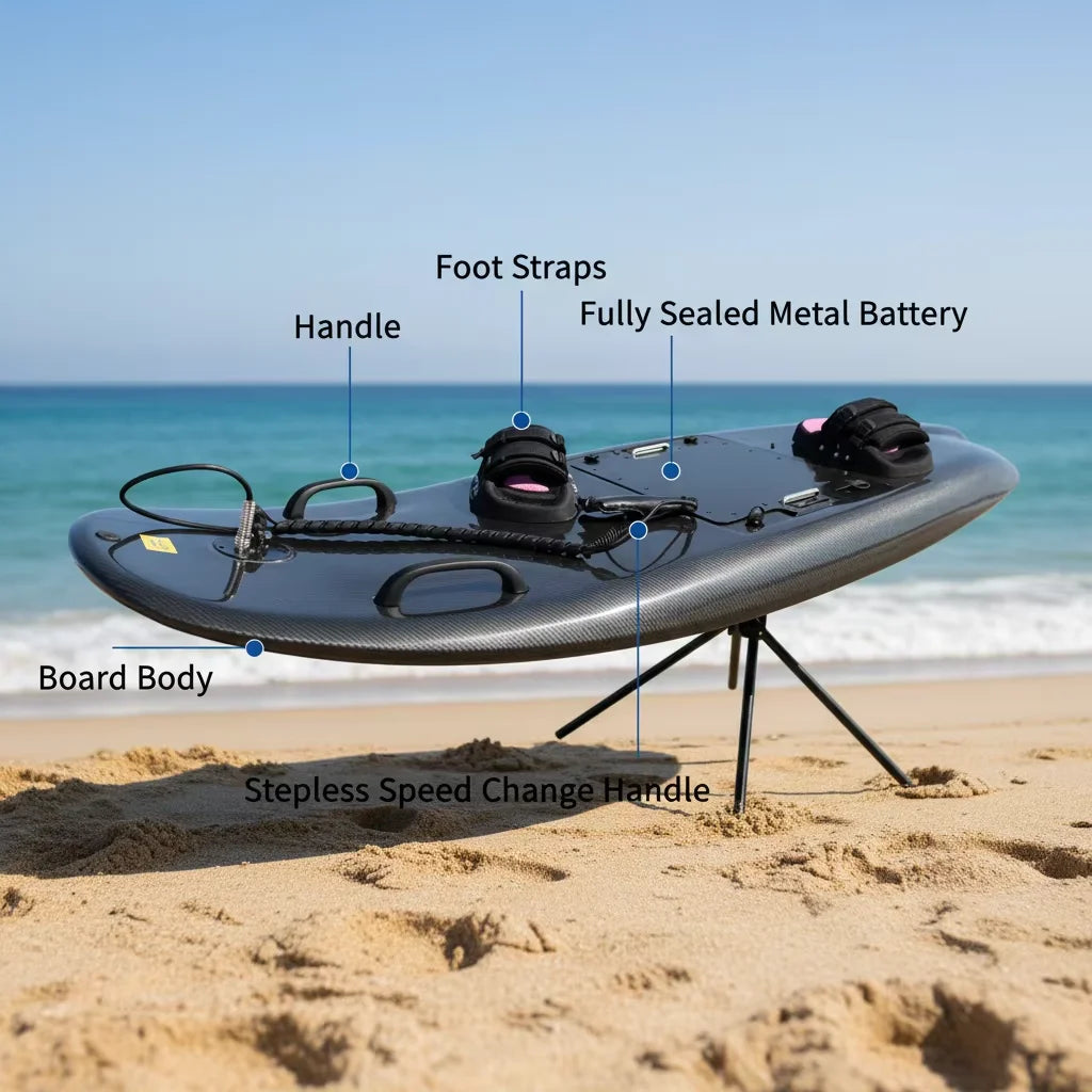 Customizable 2026 Electric Sea Carbon Fiber Surfboard with High Motor for Water Sports
