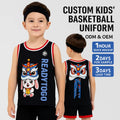 Quick-Dry Basketball Shorts Customizable Uniform Set for Kids & Adults with Unique Team Name Basketball Jersey