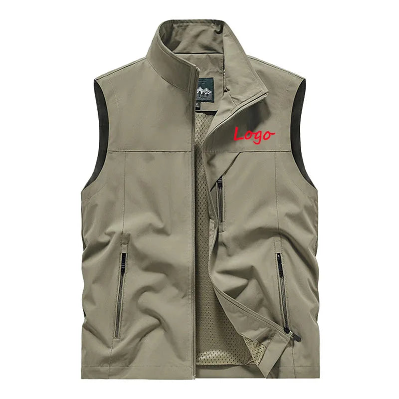 Spring and Summer Outdoor Thin Mountaineering Travel Vest Fishing Vest Men's Waistcoat Clothing Multi-pocket Vest