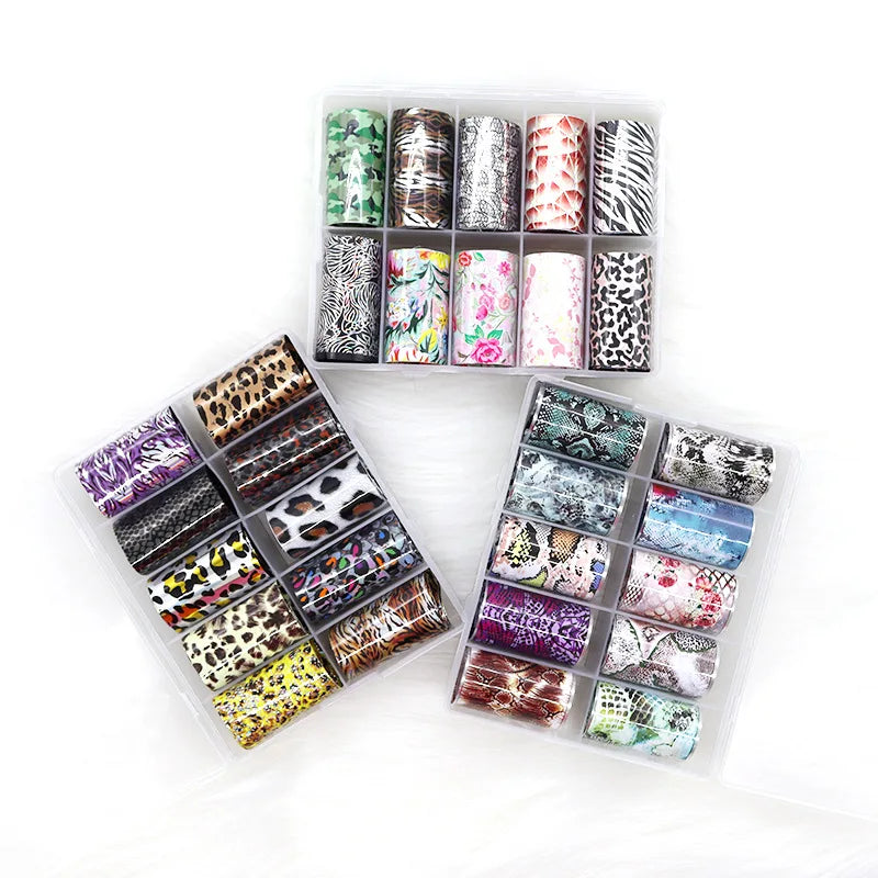Mixed Animal Skin Series Transfer Foils DIY Nail Art Transfer Sticker Decals