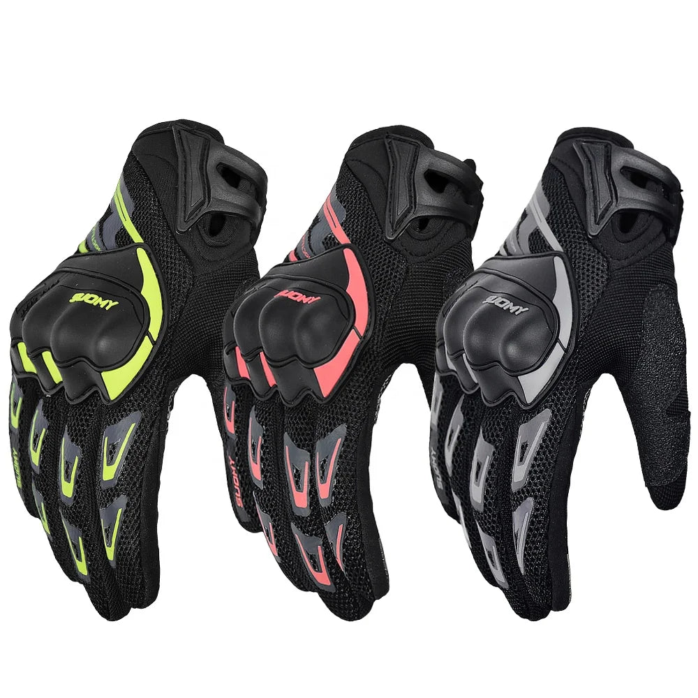 SUOMY Men's Full-Finger Motocross Gloves Summer Breathable Racing Gloves with Touchscreen & Anti-Skid Waterproof for Sports