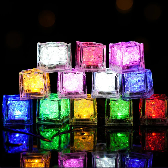 Wholesale 100pcs Glowing Colorful Ice Block Touch Sensing Small Night Light LED Flash Neon Plastic Customizable OEM/ODM Party