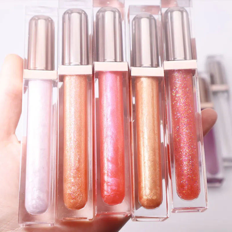 Custom logo Private Label Cosmetics Makeup Liquid Shiny Lip Gloss Pigment Shimmer Lipgloss Vendors
