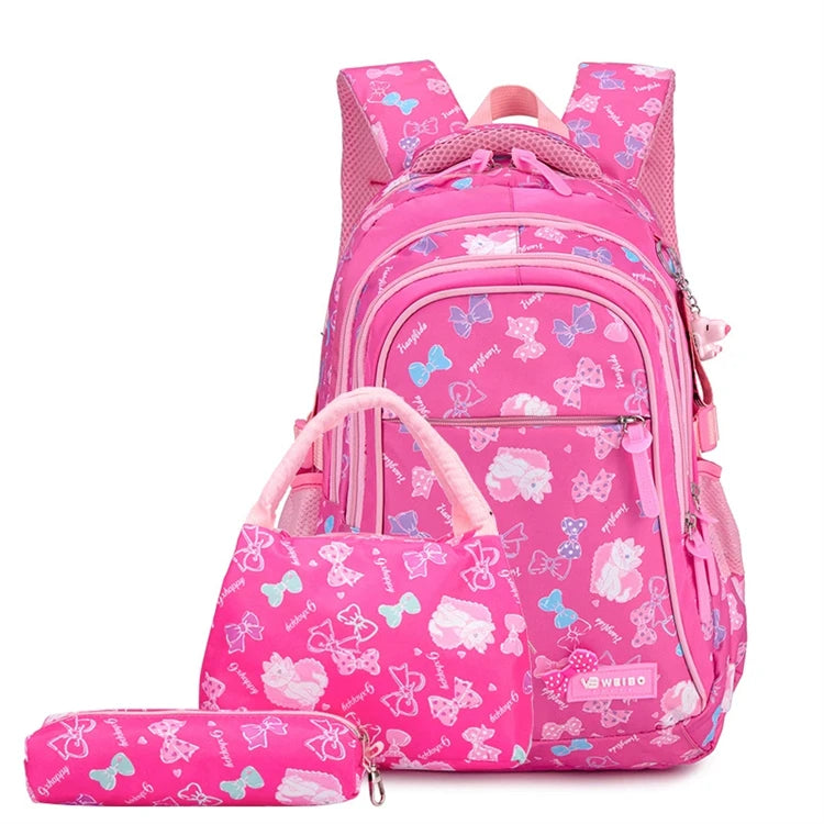 2025 Stylish Large Capacity Water-Proof School Bag for Women Beautiful University Students Pattern Quality Cartoon Design