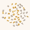 Personalized 3D Mini Jewelry 18K Gold Plated Stainless Steel Hollow Initial Pendant Bubble Letter Waterproof Charm