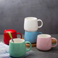 15oz Nordic Ceramic Colorful Matte Mugs Big Belly Coffee Espresso Tea Milk Cups Handle Macarone Color Different Gift Box Set