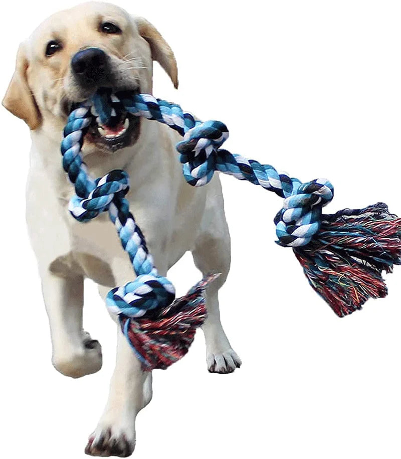 Hot Sale Dog Tug of War Dog Toy Aggressive Chewers Tough Rope Chew Indestructible Teeth Cleaning Cotton Dog Rope Toy