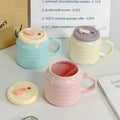 M Bobo Mug Household Drinking Large Capacity Ceramic With Lid Straw Gift Couple Cup