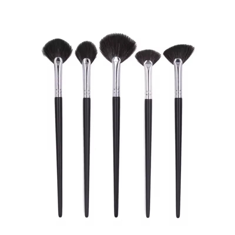 AOQI Natural Hair Soft Makeup Powder Brush with Wood Handle for Face Blending and Blush Application Custom Logo Option