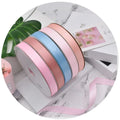 Factory Wholesale 3-52mm 100% Polyester Single Faced Stain Ribbon Rolls for Gift Wrap