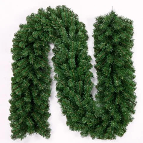 Christmas Decoration Supplies Rattan Home Decor Premium PVC Artificial Green Christmas Tree Garland