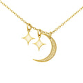 Hot Selling Moon and Star Pendant Necklace for Women