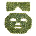 HZ Handmade Jade Eye Mask Natural Xiuyan Jade Cover High Quality Roller Pattern Xiuyan Jade Face Mask