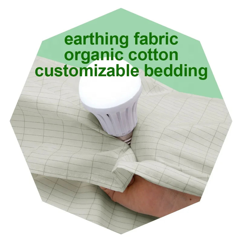 Grounding Pillowcases Silver Fiber Woven Earthing Bed Sheets Grounding Fabric