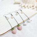 Lovely Jewelry Natural Freshwater Pearl Charms Long Drop Earrings Fashion Jewellery Strawberry Dolphin Hedgehog Dangle Earrings