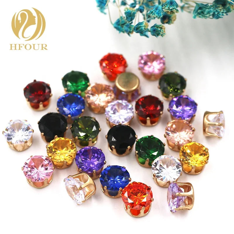 Wholesale Price Round Shape Glass Zircon Rhinestones for Jewelry Making MegaBDM