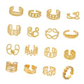 Wholesale Good Quality Stainless Steel Rings Trending Exaggerated Hollowed Male Female Openings Adjustable 18K Gold Rings