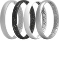 Breathable Air Grooves Silicone Rings Wedding Bands 3mm Width Silicone Wedding Ring for Women