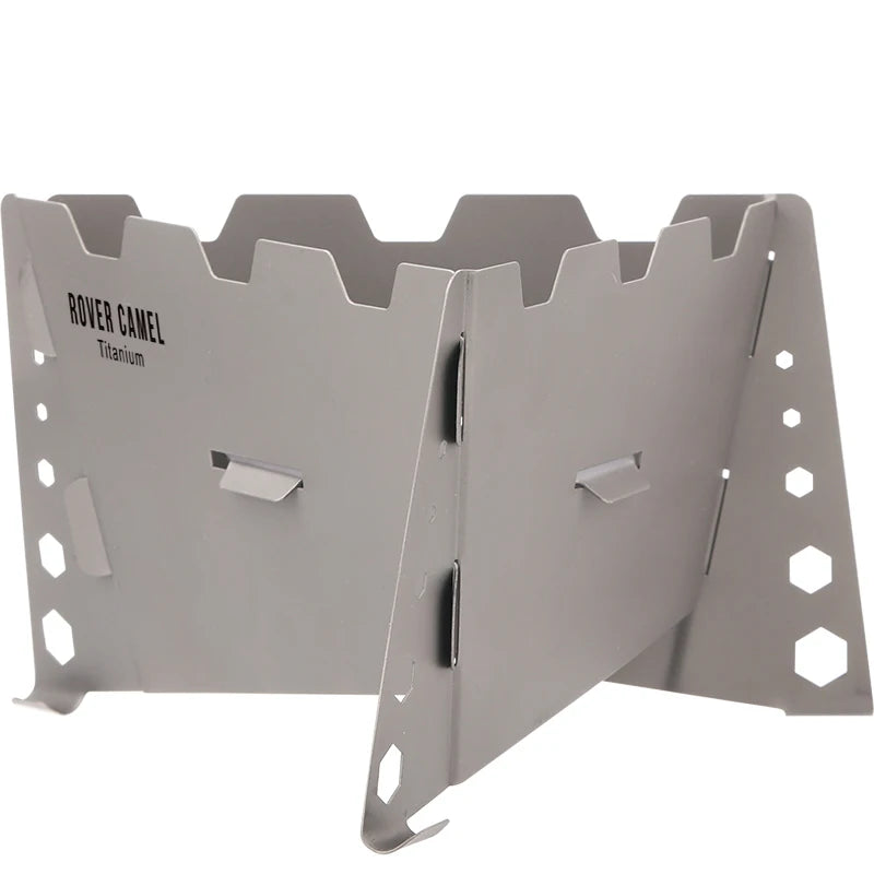 Titanium Folding Pot Stand with Tray Ultralight Pocket Stove Multi-Fuel Solid Fuel and Alcohol Stove Chinese Products