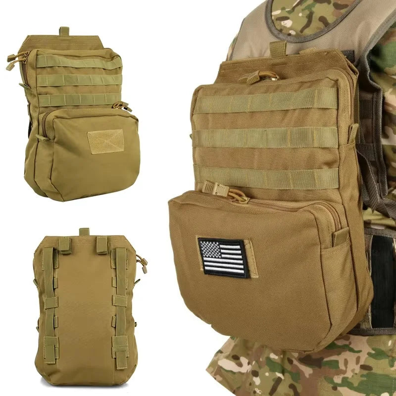 Tactical Molle Vest Nylon Water Hydration Pouch & Backpack with Durable Attachment