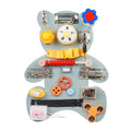 Manufacturer Direct Sale Wooden Bear Felt Busy Board Montessori Sensory Children Learning Toys for Kids Locks Latches Game