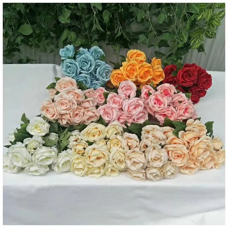 C-1065 Ted Bakerencylopaedia Floral Artificial Silk Rose Bouquet for Decoration