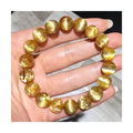 Hot Bulk Wholesale Gemstone Bracelets Rutilated Quartz Bracelet Gold Eco-friendly Love Gift Europe Feng Shui Crystal Carved