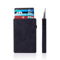 Hot Sale Side Push Slim RFID Blocking Wallet Metal Card Holder Pop up Credit Card Holder