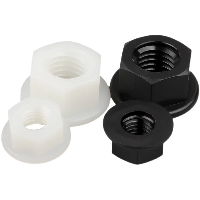 M3 M4 M5 M6 M8 M10 M12 Galvanized Nylon Insulation Flange Nuts Hexagon DIN Standard for Bolt Screw