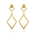 Trendy 316L Stainless Steel Fashion Punk Earrings for Women Hollow Geometric Minimalist Jewelry Gold Color Earrings