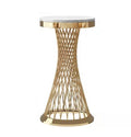 Luxury Modern Flower Stand of 3 Pcs Round Marble Flower Stands Gold Stainless Steel Frame Living Room Furniture Set Flower Stand