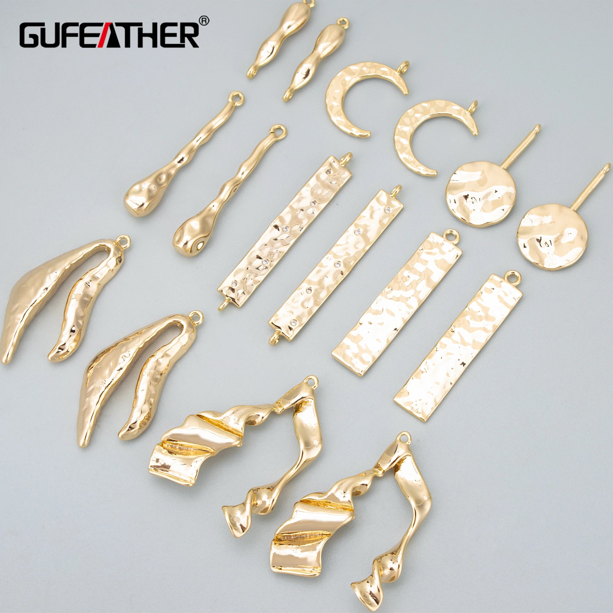MD69 High Quality Jewelry Accessories 18k Gold Rhodium Plated Copper Nickel Free DIY Pendants and Findings Charming 6pcs/Lot