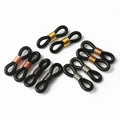 20pcs/Bag Anti-Slip Black/White Silicone Rubber Connector Retainer for Sun Glasses Holder Chain Jewelry Findings & Components