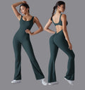 Sportswear One Piece Gym Jumpsuit Workout Clothing Yoga Wear Women Wide Leg Yoga Flare Pants