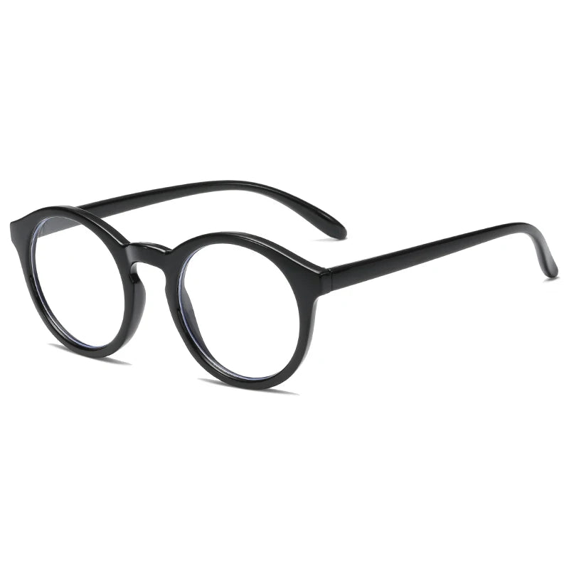 Ready to Ship Spring Hinge Tortoise Shell Round Plastic Anti Blue Light Blocking Filter Glasses for Women