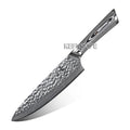 KEENHOPE Handcrafted 8 Inch Chef Knife with 67 Layers Damascus Steel VG10 Core G10 Handle Vacuum Heat Treatment Stunning Blade