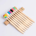 Eco-Friendly Adult & Children's Toothbrush Personalized Bamboo Handle with Medium Charcoal Bristles Soft Bristles