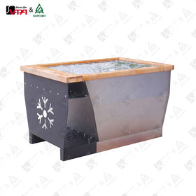 Vapasauna Direct Manufacturer Sauna Companion Cold Water Tub 304# Stainless Steel Liner and Terracotta with Pump and Chiller