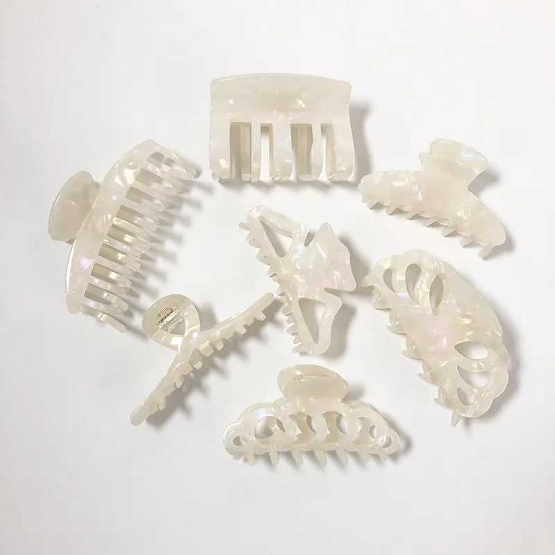 B.PHNE Elegance Women Hair Accessories Cellulose Acetate Hair Claw Plain Symphony Mix Size Hair Claws